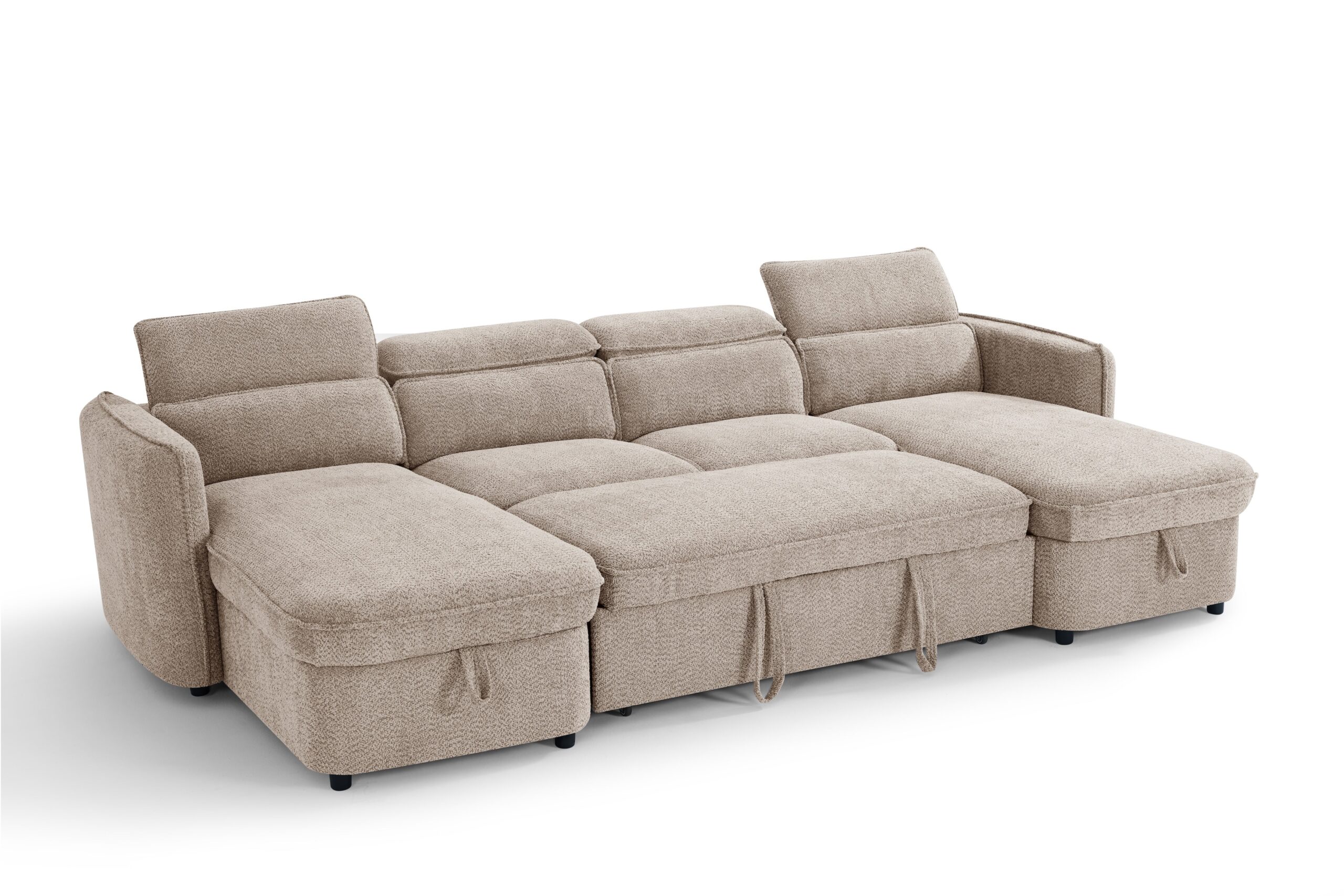 Capri Sofabed Beige U Shape Corner - Image 4